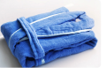 Roupão azul Terry toalha roupão de algodão