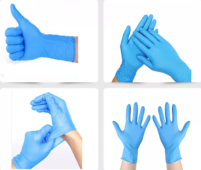 Nitrile medical examination gloves