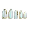 Light green almond Cat Eye Press on Nail