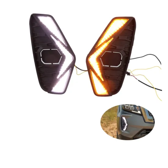 LED Day Time Running Light Fog Lamp Cover DRL for Navara NP300 2021+