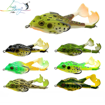 Topwater Frog Soft Lures and Jigs for Bass, Catfish, and Other Species