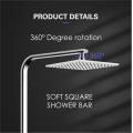 Brass Flat Design Shower Column with Luxury Shelf