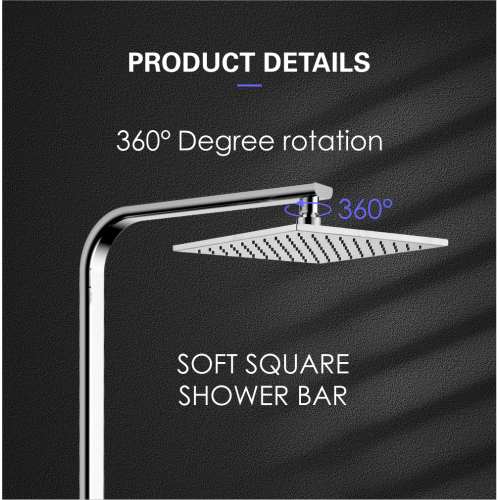 Non-thermostatic Faucet Shower Column Brass Flat Design Shower Column with Luxury Shelf Manufactory