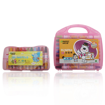 Cute Safe Oil Pastel Set in Plastic Box for Children - 12 Colors Crayon School Supplies