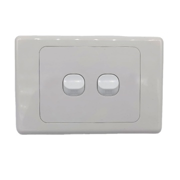2 Gang Australia Wall Outlets Slim Wall Switch Horizontal with SAA/CE Certificate