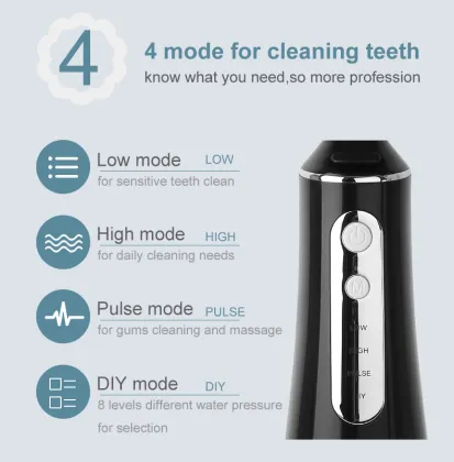 300ML Oral Care: Cordless Portable Teeth Cleaning, Dental Oral Irrigator, Water Flosser for Teeth Whitening