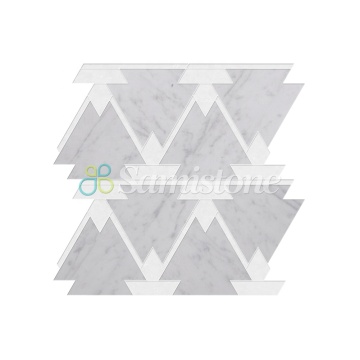 Samistone Bianco Carrara White Thassos Waterjet Mosaic Jubin