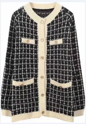 Hot Selling Custom women tweed sweater