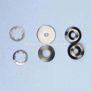 Knurling disc spring
