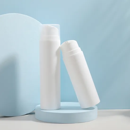 White Color Cosmetic Airless Pump Bottle
