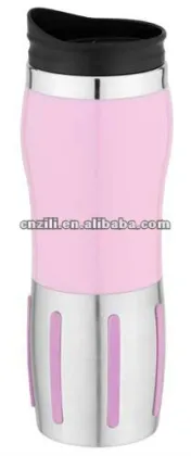 Plastic thermos mug