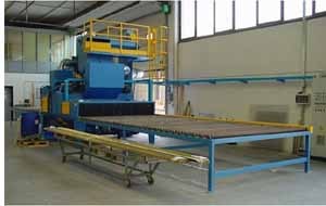Steel profile shot blasting machine