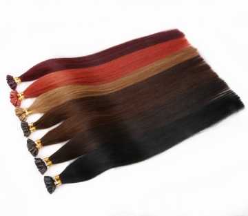 Customized color size keratin hair treatment hair extensions cold fusion hair extensions keratin glue