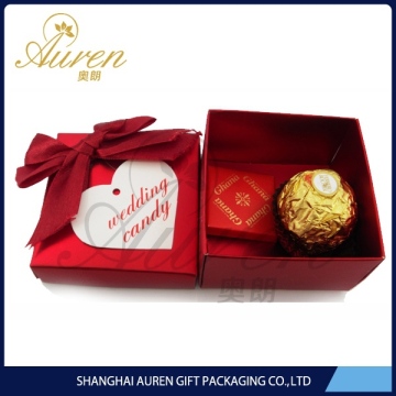 Paper box packing with logo design book shape chocolate candy boxes
