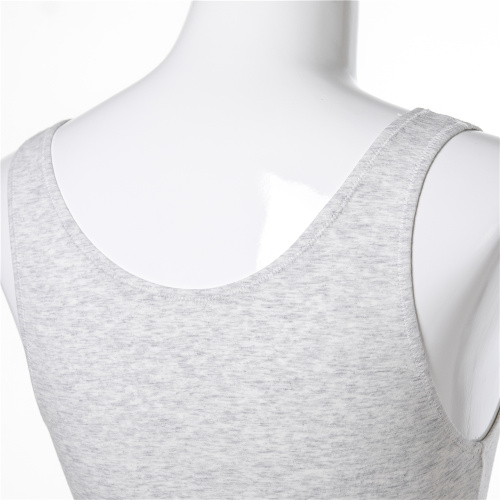 OEM logo biologisch katoenen kanten tanktop voor dames