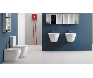 Western Bathroom WC Toilet Seat and Basin - Cheap Prefabricated Modular Homes for Sale