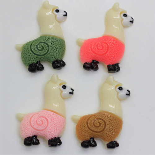 Popular Mini Alpaca Shaped Resin Charms For DIY Toy Decoration Beads Slime Kids Bedroom Ornaments Phone Decor