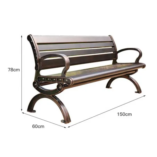 Wholesale Rust-Resistant Cast Aluminum Bench for Gardens and Courtyards