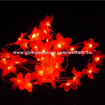Christmas and Holiday LED Battery String Light with Maple Leaf Shape