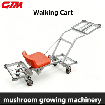 Trasporto di attrezzature per la crescita dei funghi con carrello da passeggio