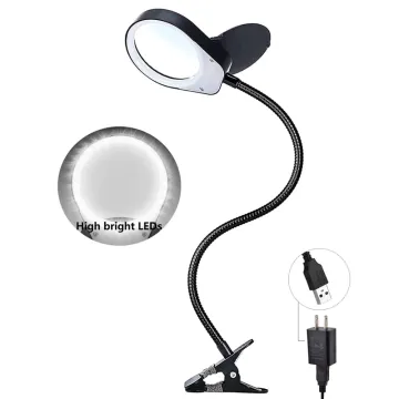 LED Light with Clip Magnifiers & Flexible Neck Magnifier Lamp for High-Quality Diamond Painting Tools - PD-5S