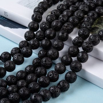 Shop Pandahall 8mm Round Natural Lava Rock Bead Strands - Unique Jewelry Supplies Online