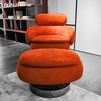 Contemporary Red Leather Lounge Chair