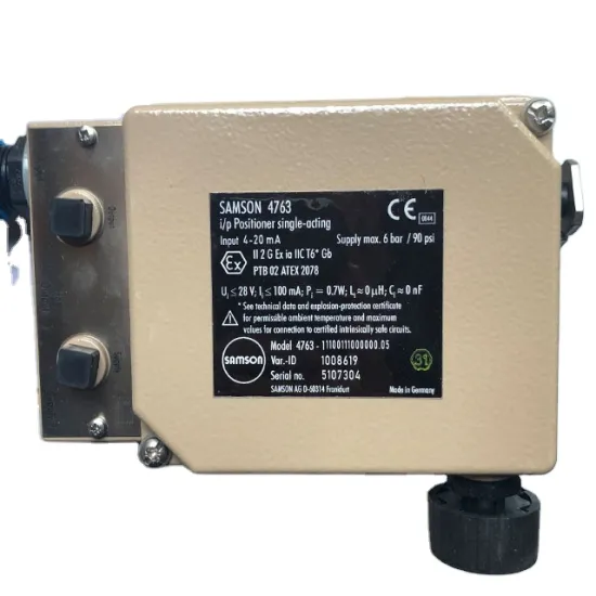 Samson Die-Cast Aluminum Housing Type 4763-11 Single Acting Electropneumatic Positioner: Specifications and Features