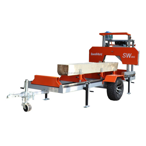 Sawmill portabel 590mm entry-level dengan mesin gas 7.5hp