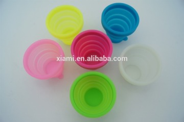happy festival time multicolor healthy edible grade silicone cup foldable