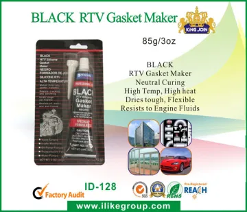 Black Rtv Ge Silicone Sealant High Temperature , High Modulus