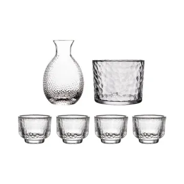 Unique Modern Design Glass Sake Serving Set: Premium Quality, Easy to Clean, Transparent and Hot Selling