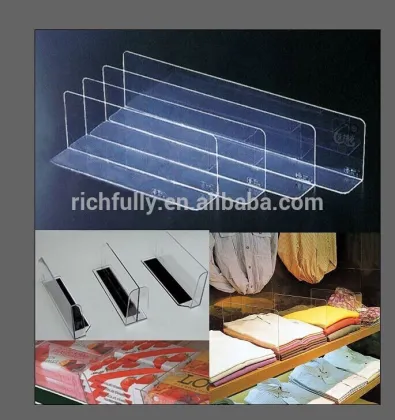 Clear Package Divider, clear acrylic shelf divider