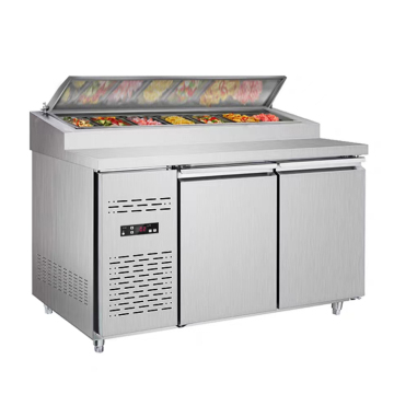 Edelstahl -Werbekühler für Pizzen und Salate (1200 mm)