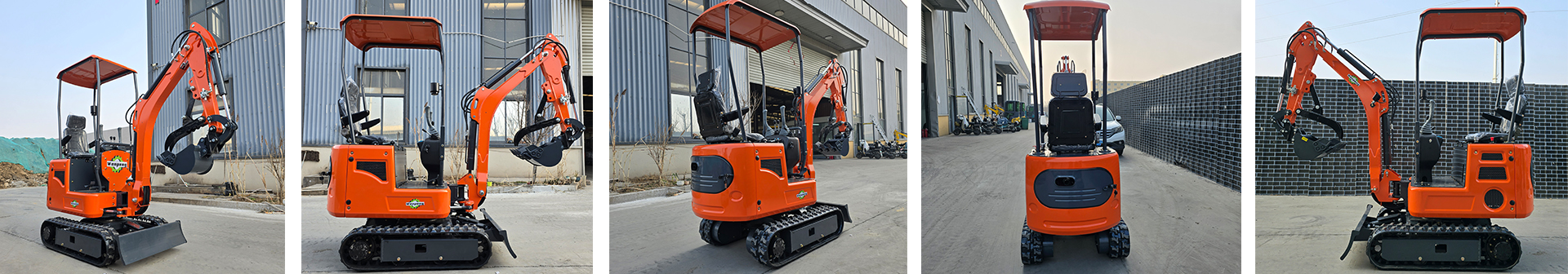 Panda 1 ton mini crawler excavator: Multi-angle display