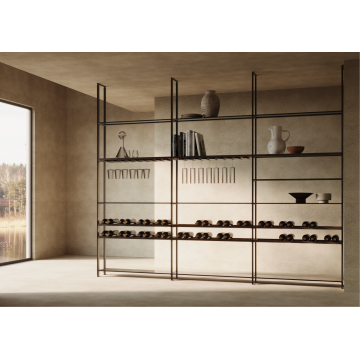 Estante modular personalizada do chão ao teto