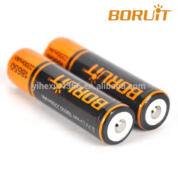 Boruit 3.7 V 2200 mAh 18650 Rechargeable Battery With Protection Board CE Certify