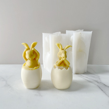 Intodiy Creative Phục sinh Phục sinh: Nến nến Silicone 3D Rabbit cho DIY Aroma Wax