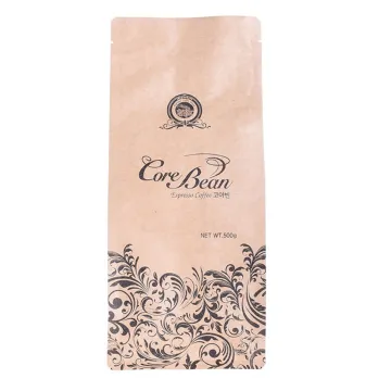 Quad seal resealable coffee packaging paper bags