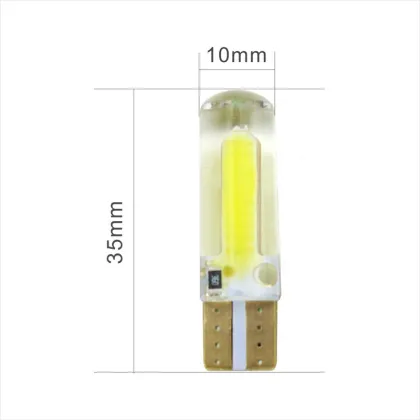 12V Car LED T10 W5W COB Clearance Light Bulb - 20 Silicon Chips, White