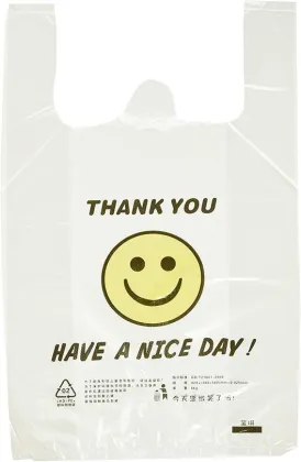 Smiley Face Fendi Recycled T Shirt Frosted Gift Bags with Handles