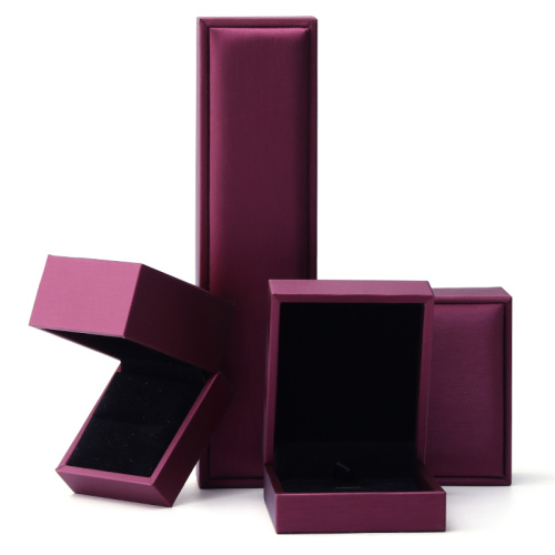 Custom Luxury Velvet Purple PU Leather Jewelry Box