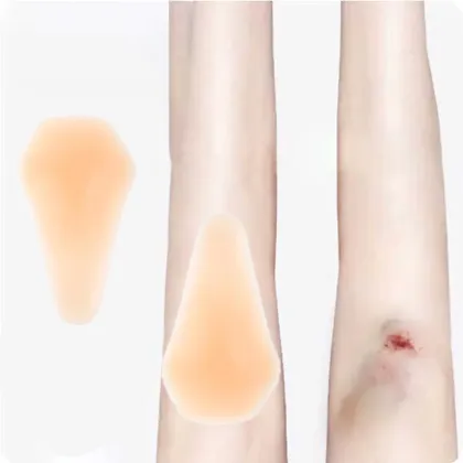 Hot Sale Self-Adhesive Silicone Knee Pads for Skier Protection