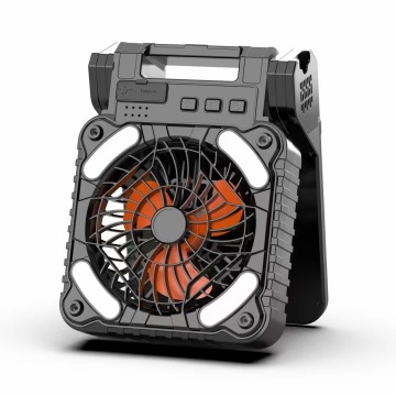 Stepless Speed Regulation Solar Rechargeable Outdoor Camping Fan