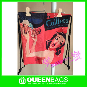 Good design Kuwait plastic drawstring bag with low price
