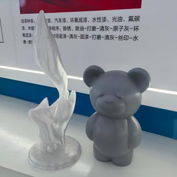 Напечатанные на 3D-принтере художественные прототипы украшений медведя и лисы3D-печатные художественные прототипы украшений медведя и лисы