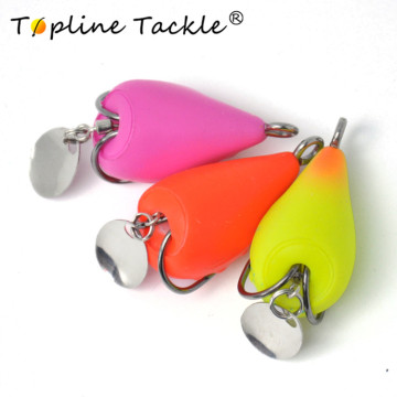 1PCS 5cm 10g Frog Lure Fishing Lures Treble Hooks Top water Ray Frog Artificial Minnow Crank Strong Artificial Soft