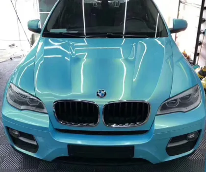 metallic fantasy blue car wrap vinyl