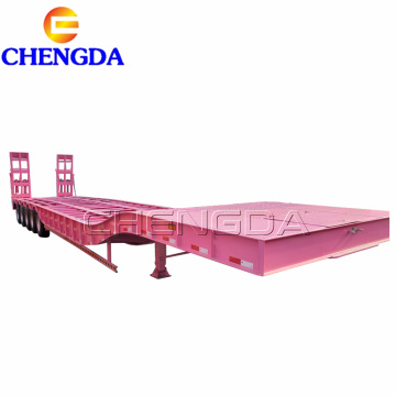 100 Ton Lowbed lowboy flatbed trailer untuk dijual