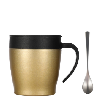 Insulated Stainless Steel Coffee Mugs Handle Lid